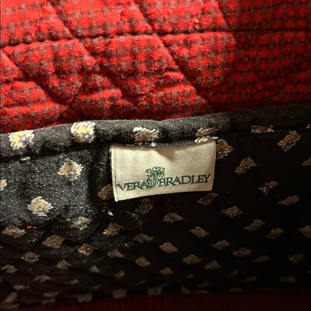 Vera Bradley Quilted Bag in Red and Black
